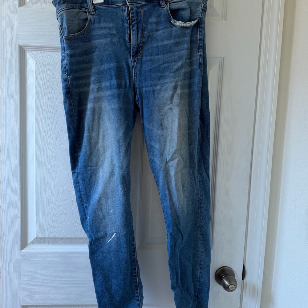 American Eagle Outfitters Women's Skinny Jeans - Medium Blue Wash